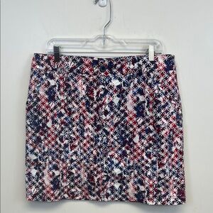 Christopher & Banks Red White and Blue Mini Skirt Size 12
